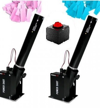 Te huur gender reveal dubbele confetti shooter met lanceerknop